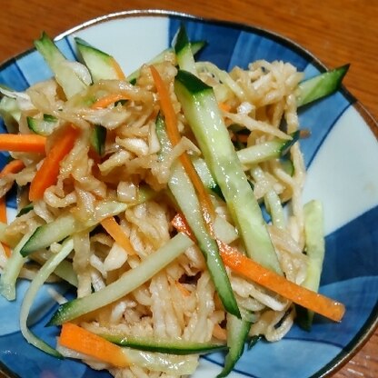 ぽりぽりとした食感に、胡麻油の香りが良く、箸が止まりませんでした。また、作ります。有り難うございました。